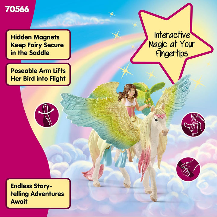 Schleich bayala 70568 Fairy Feya with Pegasus unicorn Single Standardverpackung, Single Standardverp