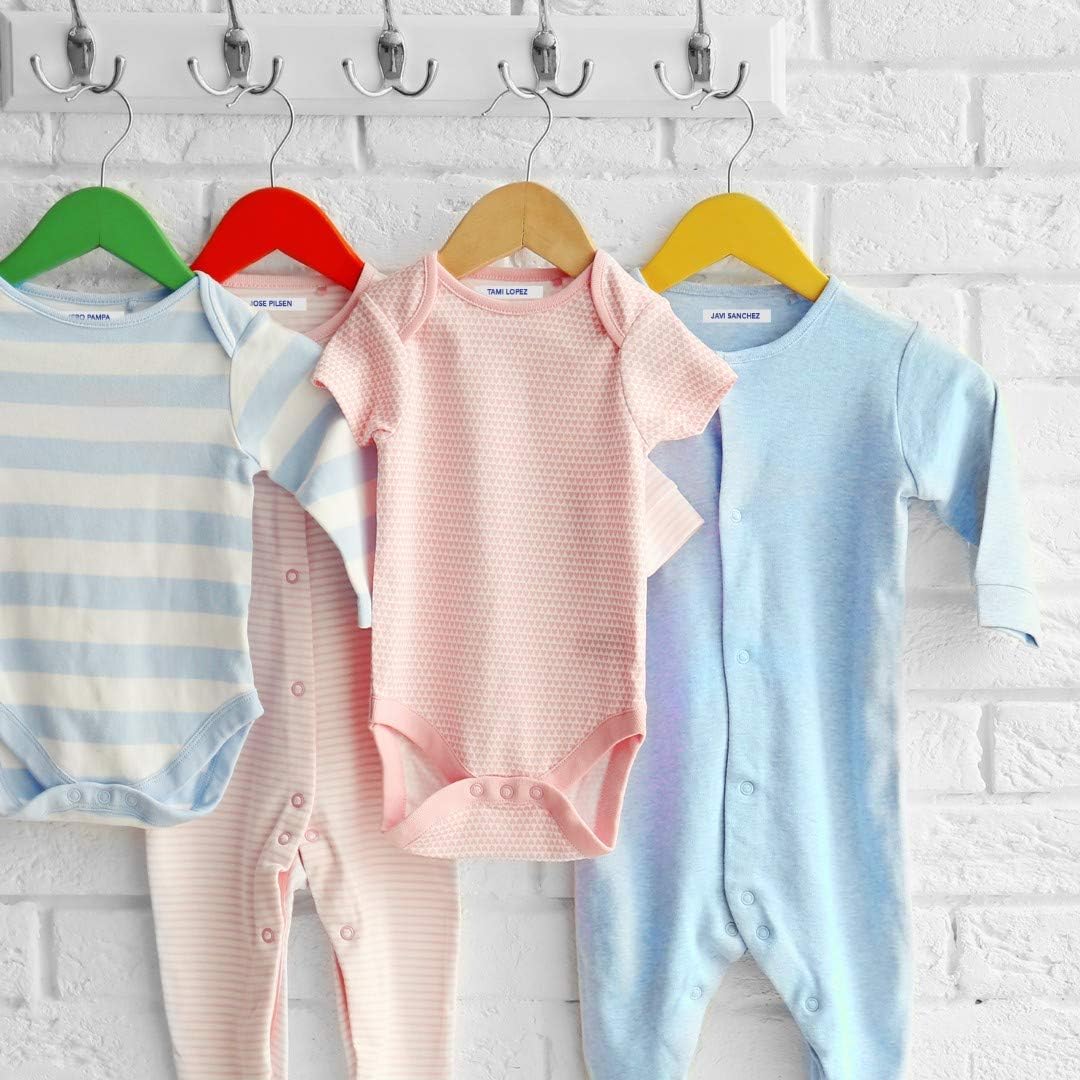 Brother TZe-FA3 P-touch Textil-Aufbügelband (12 mm breit, 3 m lang, blau auf weiss, u.a. für P-touch