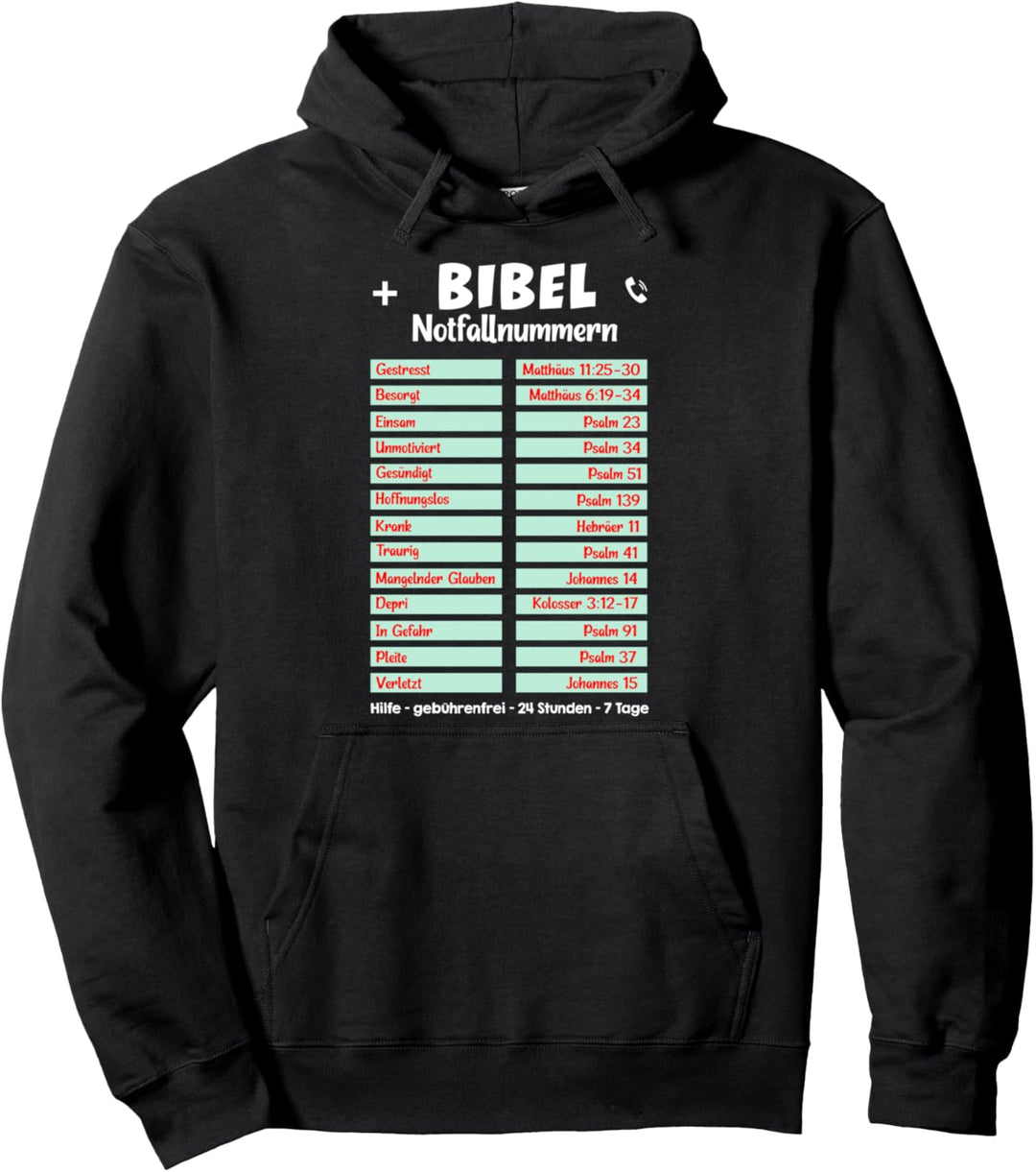 Notfall Bibelverse zur Taufe - Lustige christliche Sprüche Pullover Hoodie