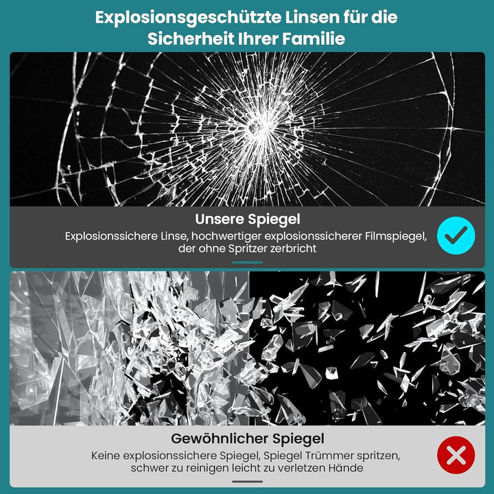 YOURLITE Badspiegel mit Beleuchtung 60x80cm, Badezimmerspiegel mit Beleuchtung LED mit Uhr, 3 Lichtf