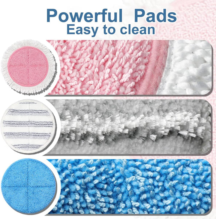 OGORI 6 Packung Ersatz Elektrischer Mopp Wischpads - Reinigungspads, Scrubby Pads und Wachsmop Pads