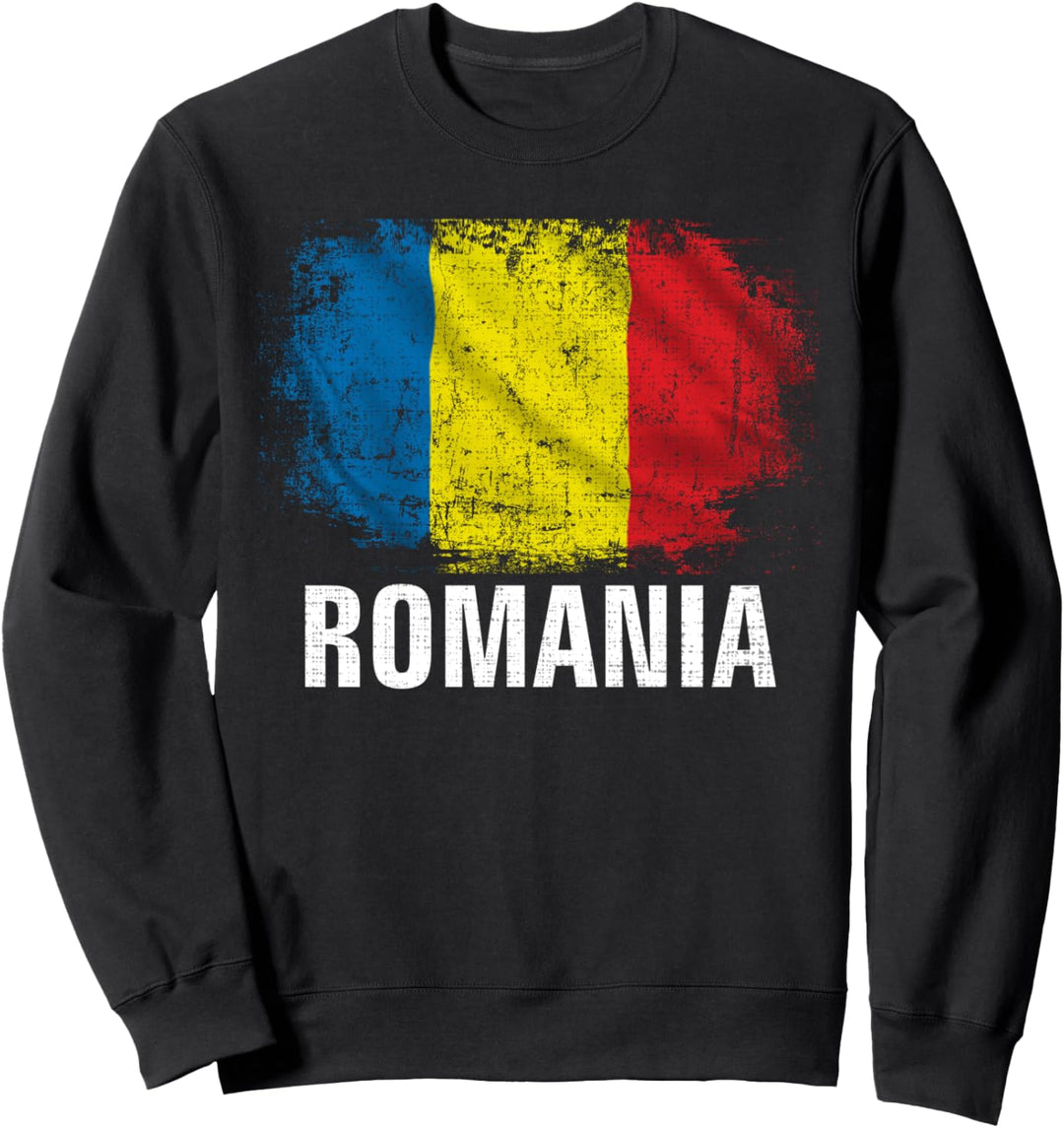 Vintage Romania Flag For Romanian Gift Sweatshirt