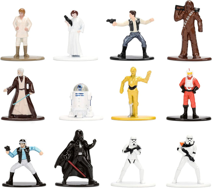 Jada - Star Wars Nanofigs 12er Pack - Set 12 Mini-Figuren aus Metall Die-Cast zum Sammeln, Modell 93