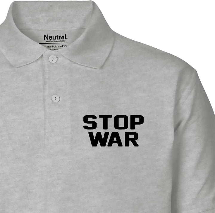 Huuraa Damen Polo Shirt Stop War Geschenk Grösse XS-XXL Bio Baumwolle Fairtrade Stop War Geschenkide