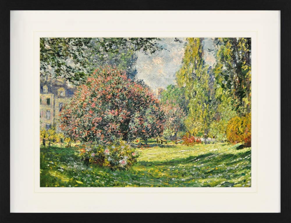 1art1 Claude Monet Poster Der Monceau-Park, 1876, Detail Gerahmtes Bild Mit Edlem Passepartout | Wan