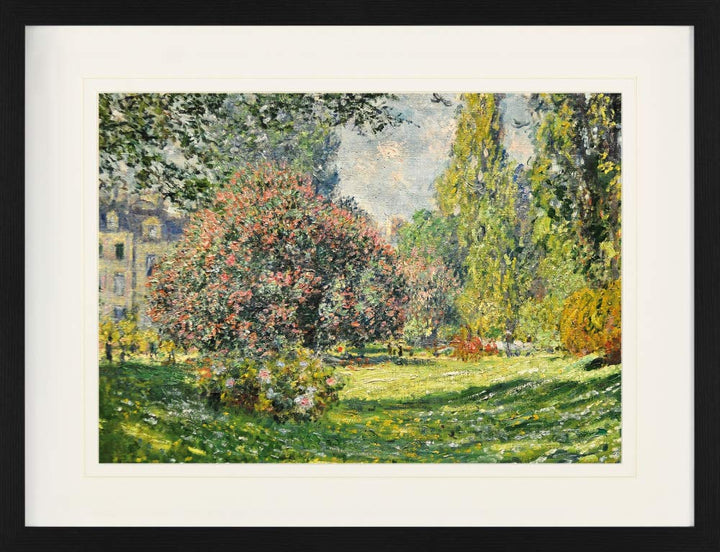 1art1 Claude Monet Poster Der Monceau-Park, 1876, Detail Gerahmtes Bild Mit Edlem Passepartout | Wan