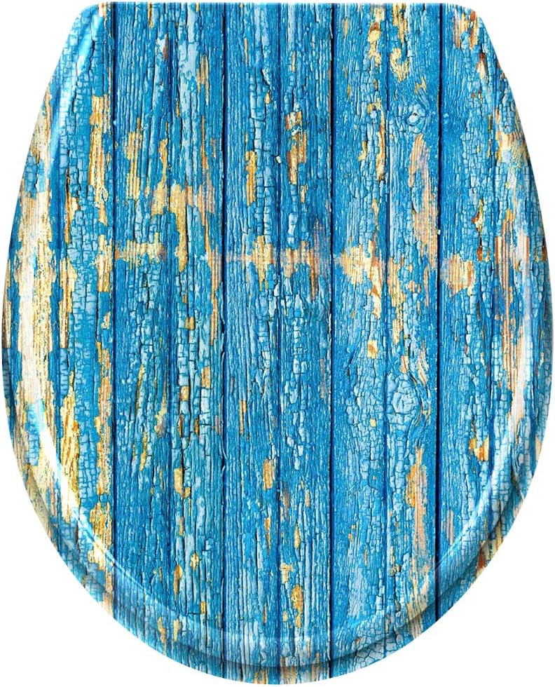 Aufun Toilettendeckel Absenkautomatik WC Sitz Klobrille mit Softclose Toilettensitz aus Hartplastik