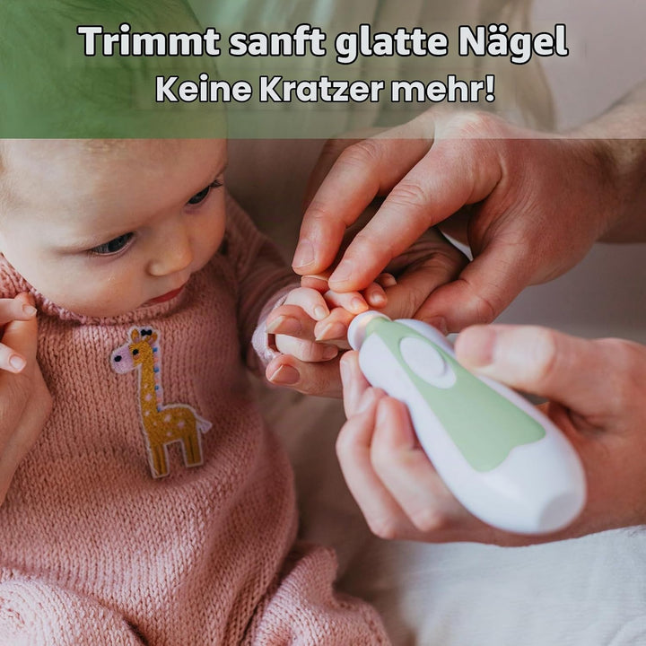 haakaa Baby Nageltrimmer Elektrisch Baby Nagelknipser Set für Neugeborene, Kleinkinder oder Erwachse