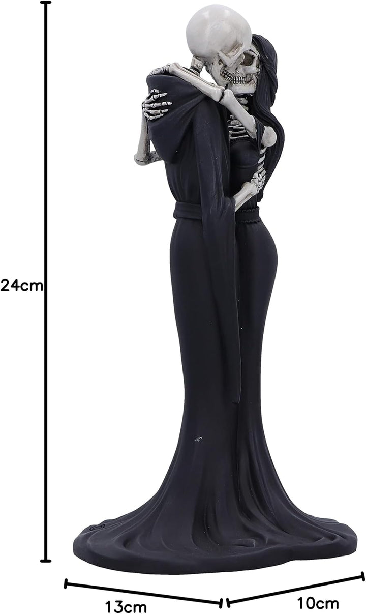 Nemesis Now Eternal Kiss Dekofigur, 24 cm, Kunstharz, Gothic-Hochzeitsgeschenk, Skelett-Kuss-Figur,