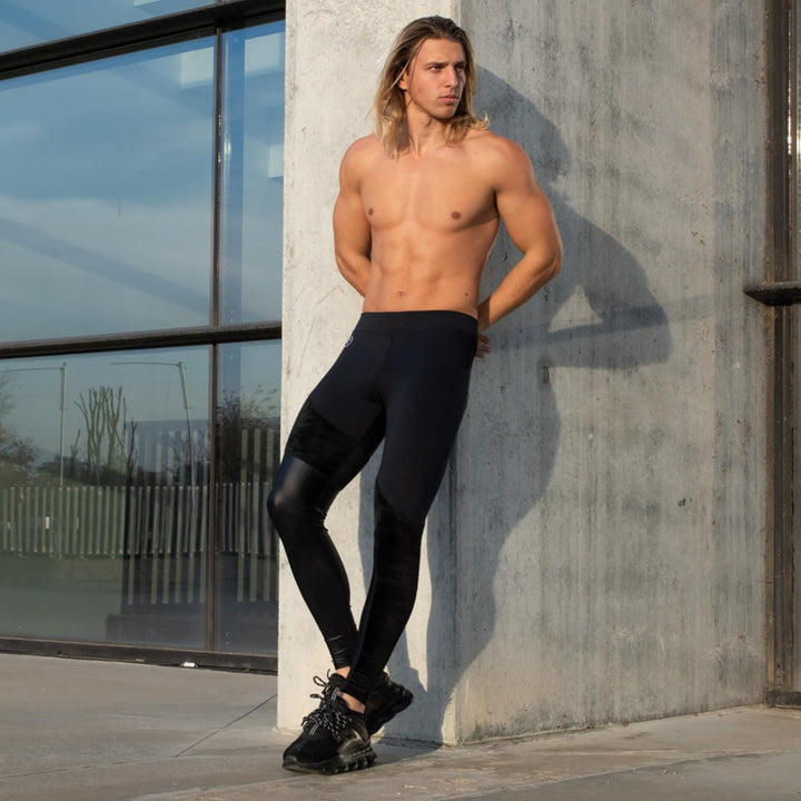Kapow Meggings für Herren 'Supreme Range': Deluxe Kompressionsleggings mit Taschen für Streetstyle,