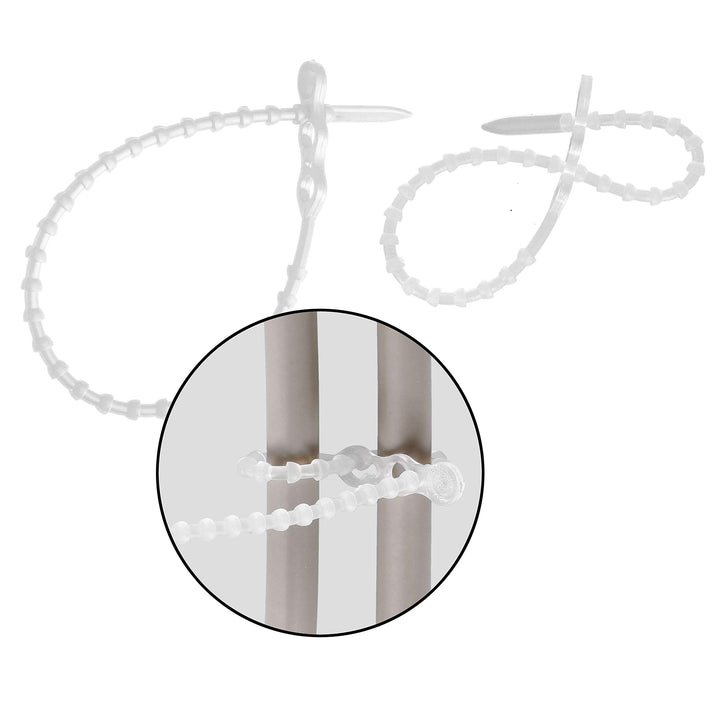 1000 x Blitzbinder Rasterschlaufen Universalbinder Kabelbinder in transparent 180 mm lang 694218, 18