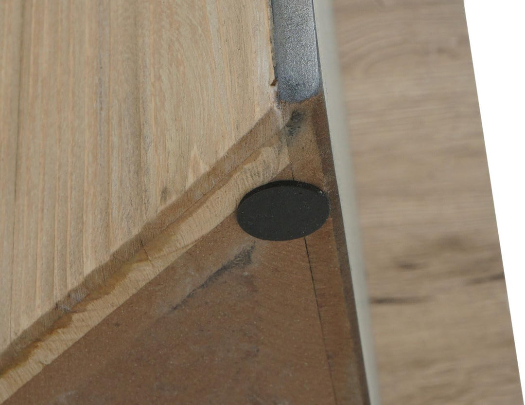 Konsolentisch HWC-L76, Telefontisch Beistelltisch Tisch, Industrial Massiv-Holz MVG, 80x60x40cm Natu