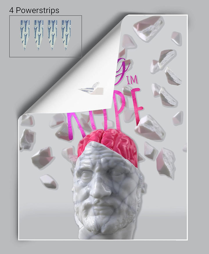 wandmotiv24 Poster als Wanddeko, Grösse 80x60cm, Erfolg beginnt im Kopf, Büste, Moderne Wanddeko, Wa