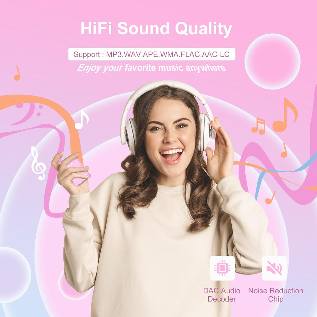 64GB MP3 Player with Bluetooth 5.3, 2.4 inch Full Touchscreen Portable Music Player HiFi Lossless Di