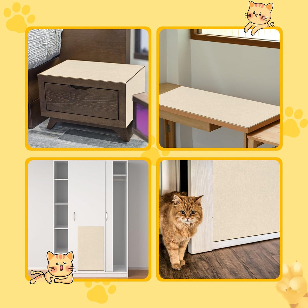 Kratzmatte Katze, 200cmx40cm Selbstklebend Kratzteppich Katze Wand Kratzmatte für Katzen Katzenkratz
