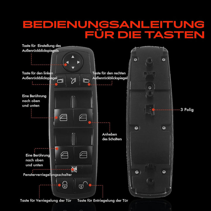 Frankberg Fensterheber Schalter Vorne Links Für W169 W245 X164 W164 2004-2016 A1698206710