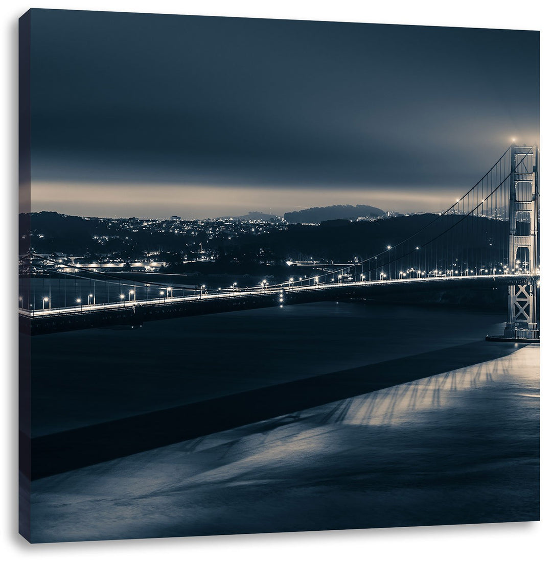 Pixxprint Golden Gate Bridge in New York als Leinwandbild/Grösse: 70x70 cm/Wandbild/Kunstdruck/ferti