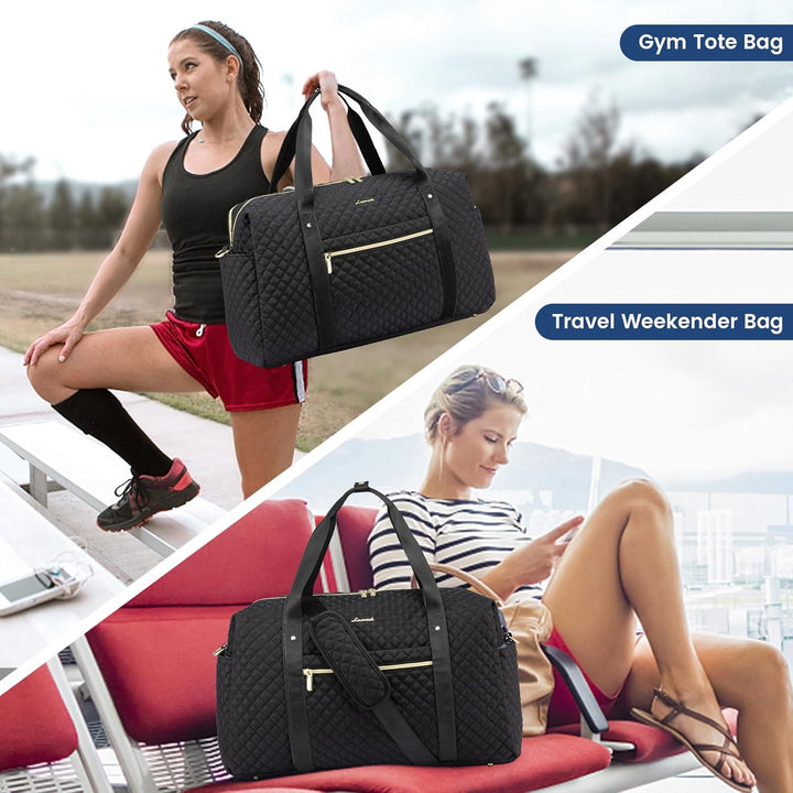 LOVEVOOK Reisetasche Damen Sporttasche Gross mit Laptopfach Weekender Handgepäck Gym Travel Duffle B