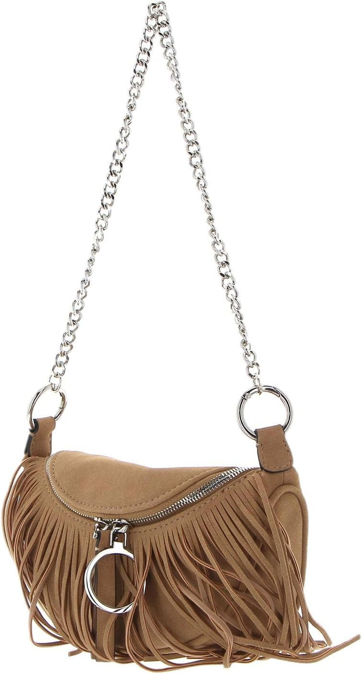 Seidenfelt Fringes Skien Schultertasche 22 cm