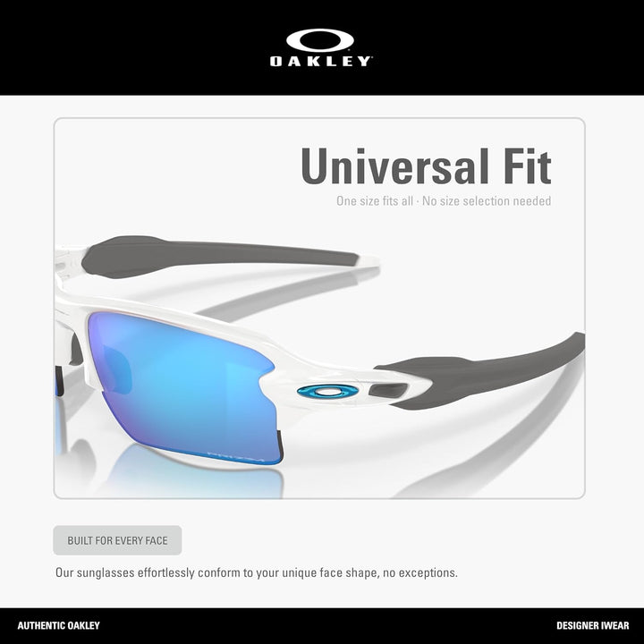 Oakley Sonnenbrille Flak 2.0 XL 59 Weiss (Polished White/Prizmsapphire), 59 Weiss (Polished White/Pr