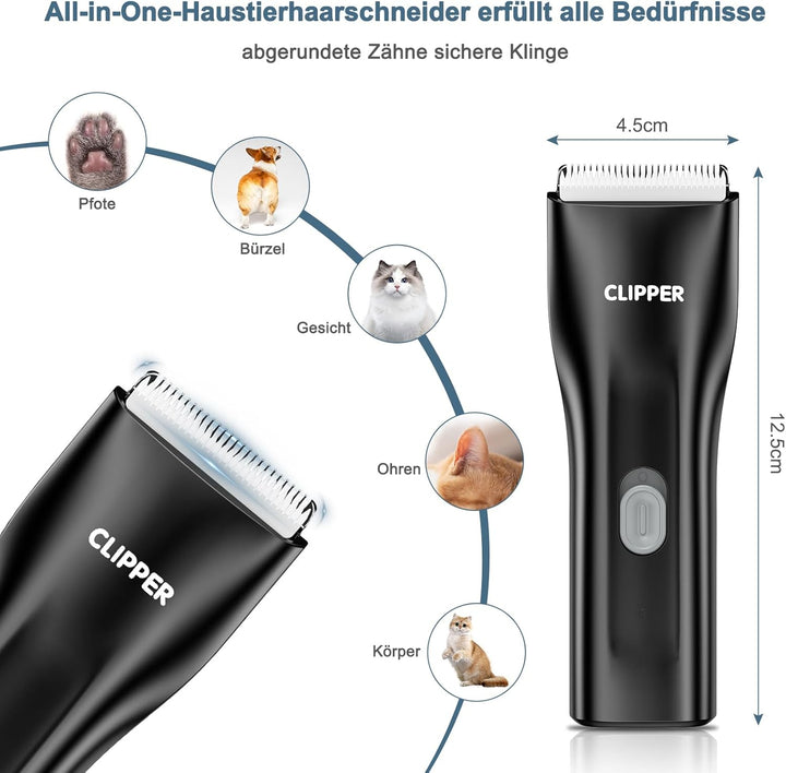 Ankilo Neuste Elektrische Hundeschermaschine,Haustier Haarschneidemaschinen für Hunde und Katzen,USB