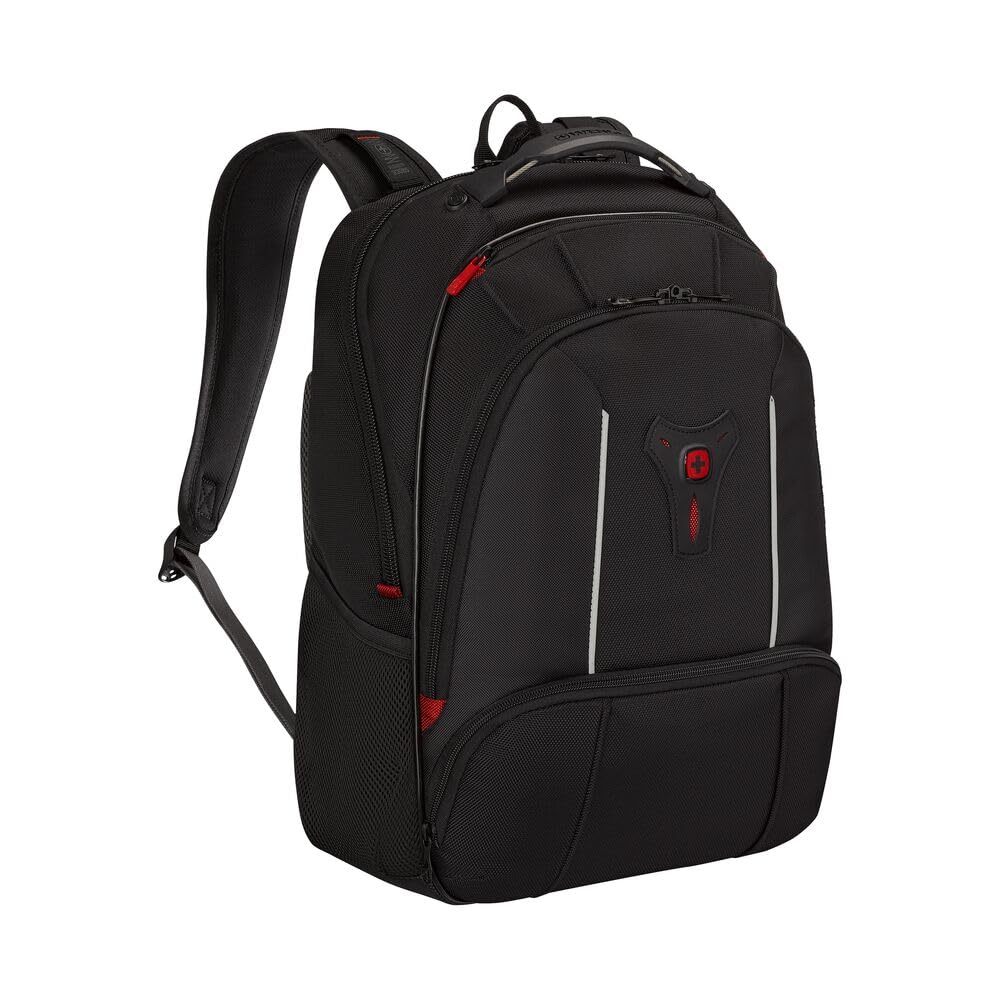 WENGER Carbon Rucksack, Notebook, Organizer, Kofferriemen, Damen Herren, Büro Business Uni, Schwarz