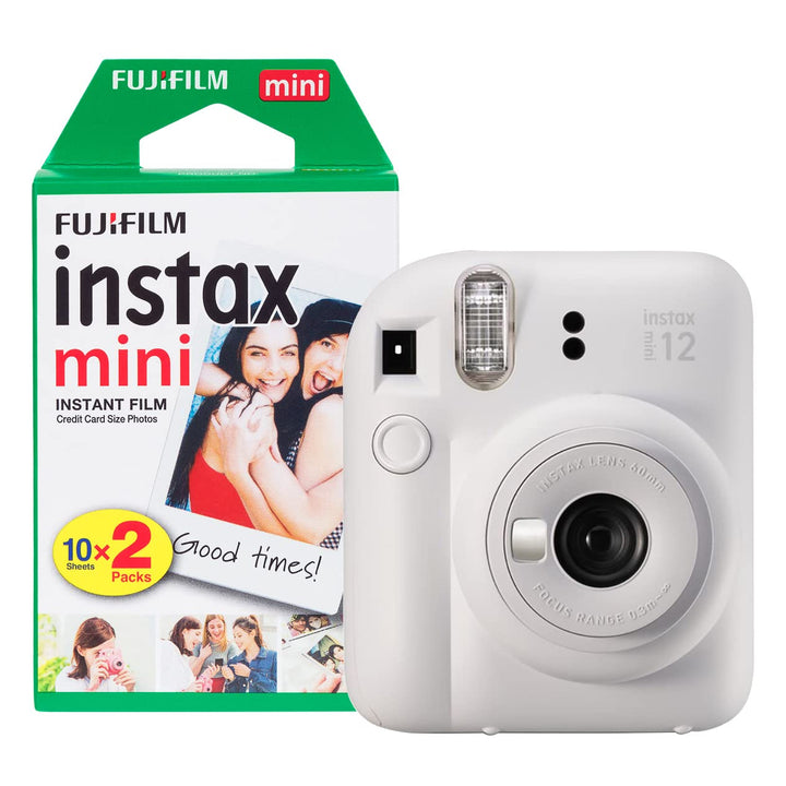 Fujifilm instax Mini 12 Sofortbildkamera mit 20 Aufnahmen, Tonweiss