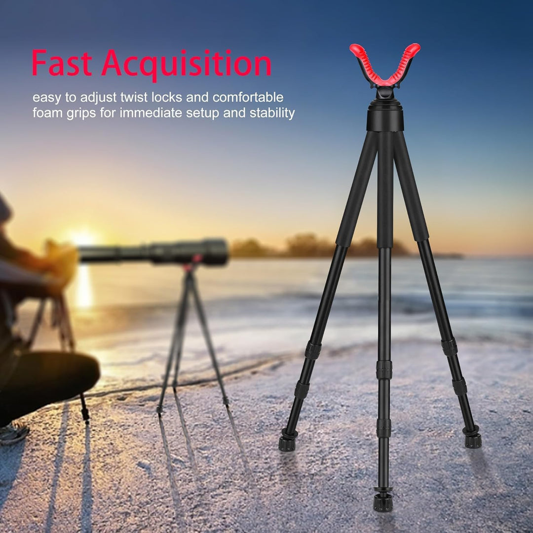 V-Yoke Ruhekopf-Stativ für Outdoor-Aktivitäten, Verstellbares Stativ aus Leichtem Aluminium, 28-53 Z