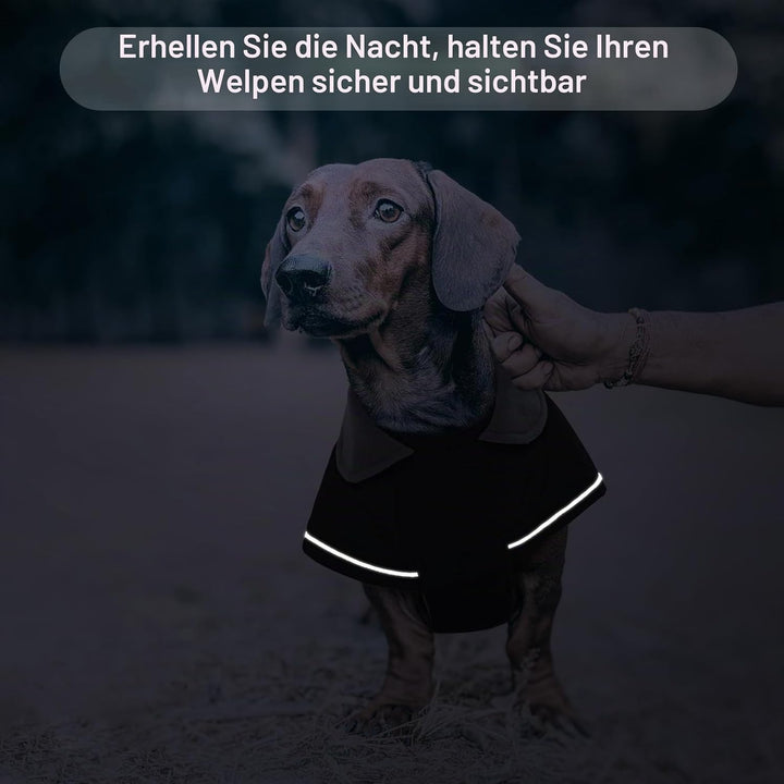 Hjyokuso Hundemantel Dackel, Winddichter Wasserdichter Wintermantel Für Dackel Hunde, Hundejacke Für