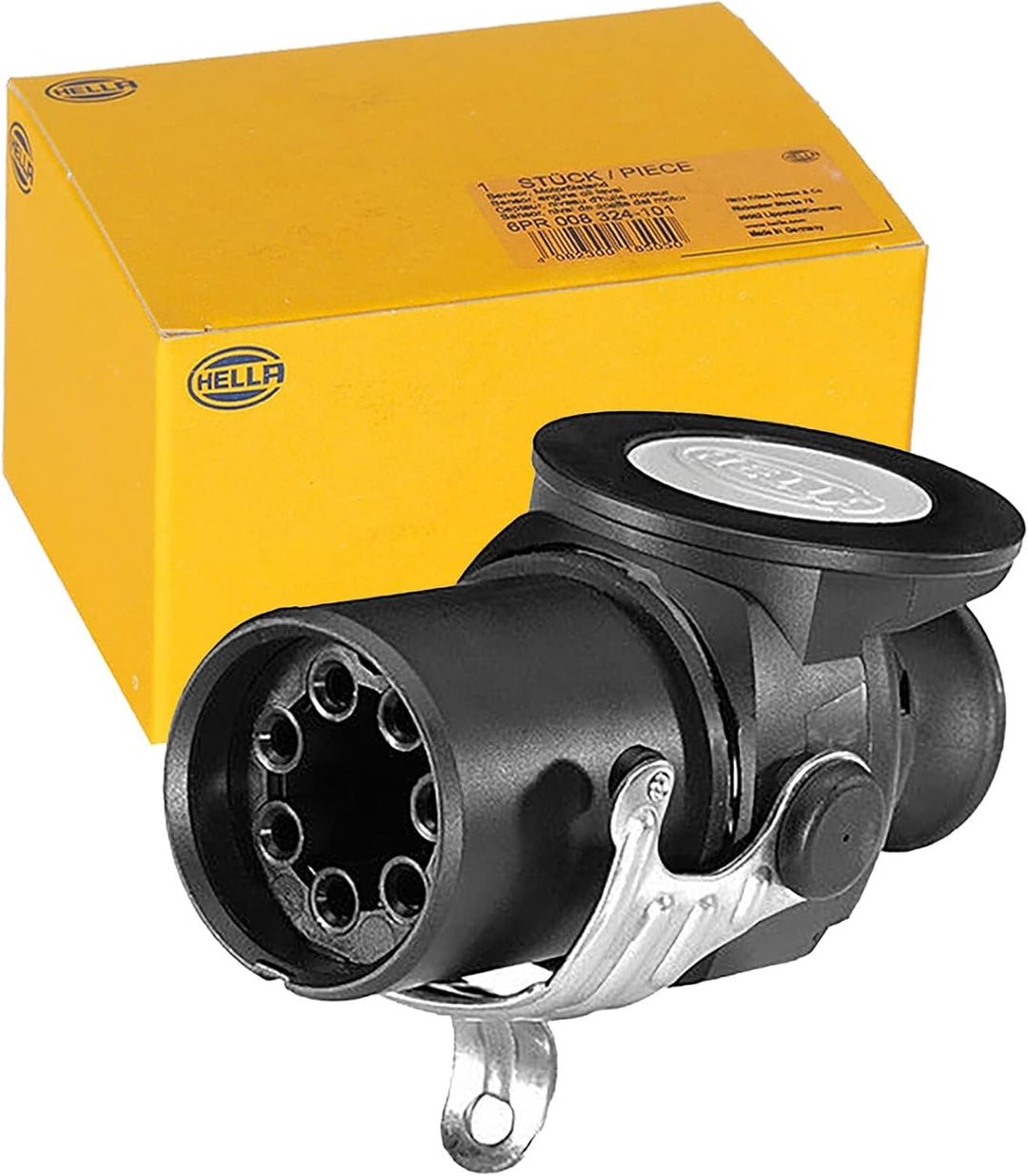 HELLA Stecker - 24V - 7-polig - Stecker: Crimpkontakt - ADR/GGVS - PA (Polyamid) - schwarz - DIN/ISO