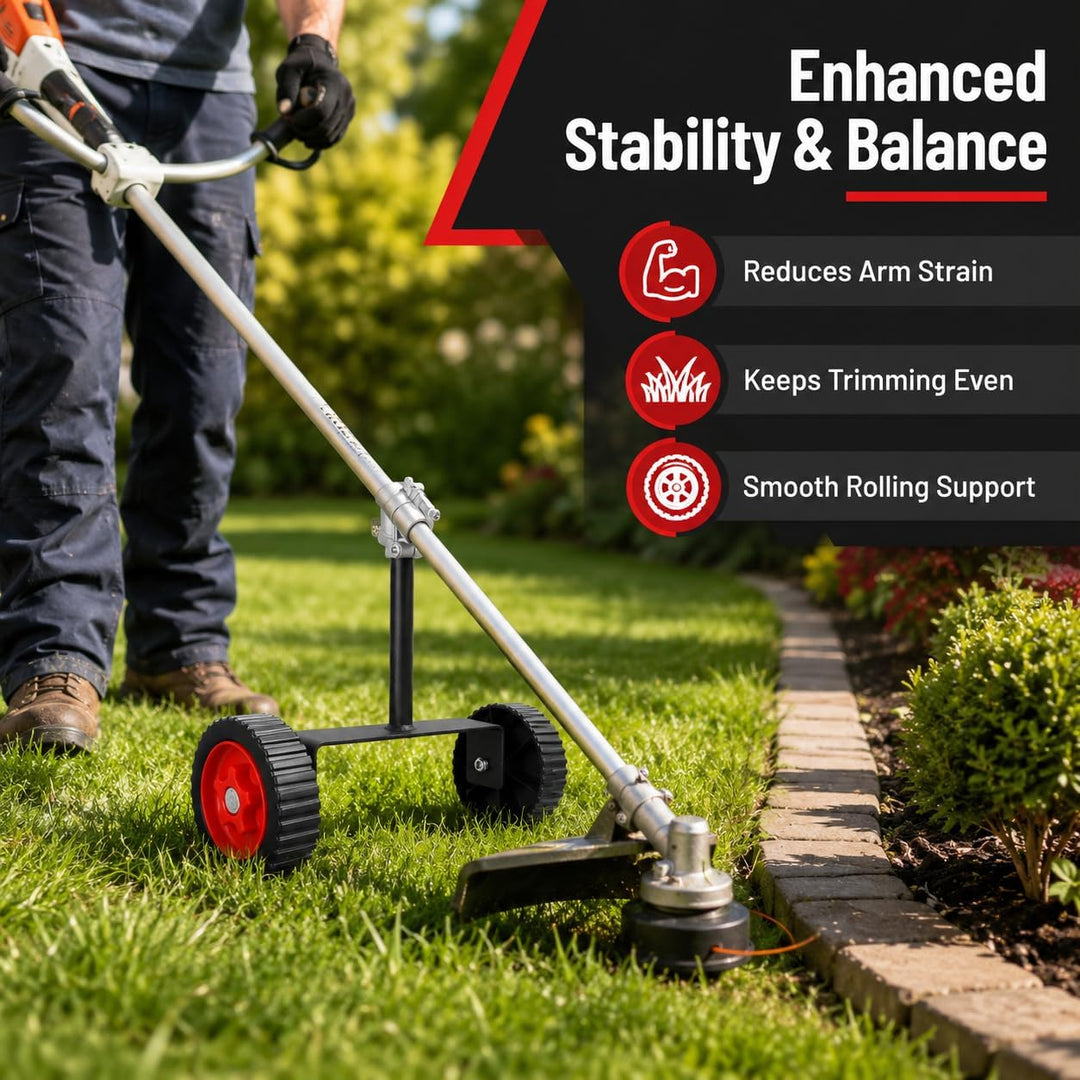 Rasentrimmer Stützräder, Verstellbare Hilfsräder für 26mm Rohr Ttrimmer | Universal stützräder für R