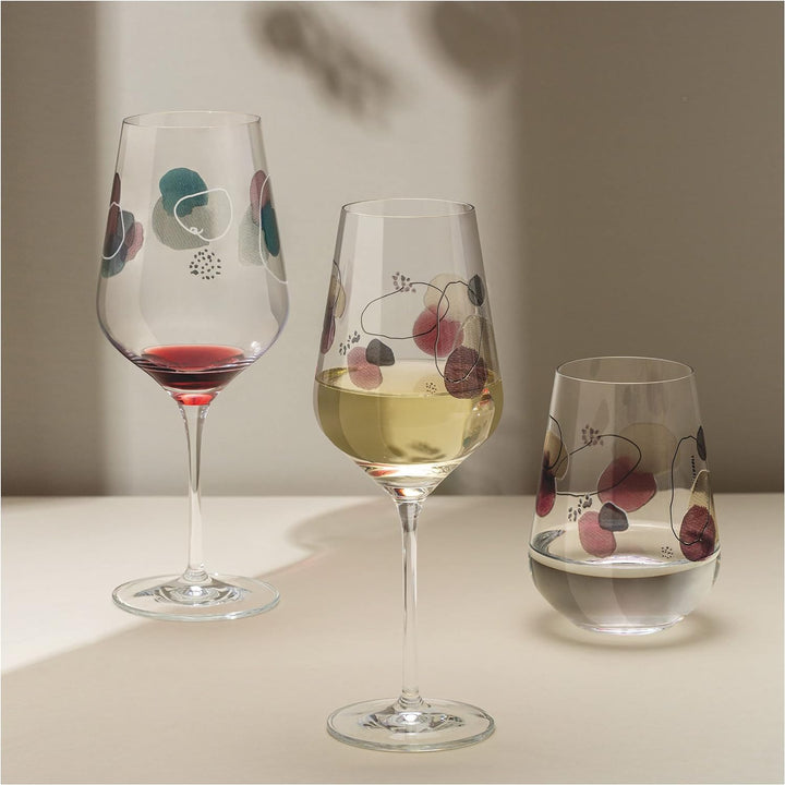 RITZENHOFF 3611002 Weissweinglas 300 ml – Serie Sommerwendtraum Set Nr. 2 – 2 Stück mit Aquarellkrei