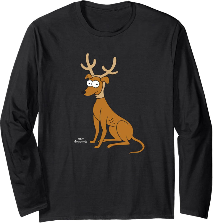 The Simpsons Santa’s Little Helper Reindeer Ears Holiday Langarmshirt