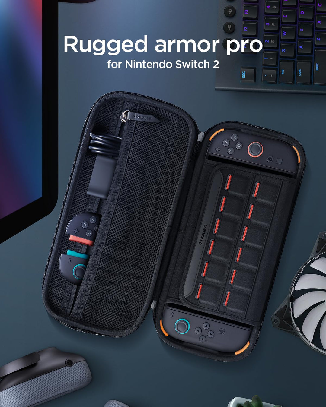 Spigen Rugged Armor Pro Tasche Kompatibel mit Nintendo Switch 2 2025 Hartschalen Tragetasche Hülle m