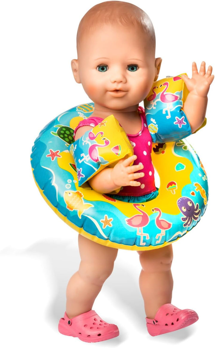Heless 88 - Schwimmset für Puppen, Badeanzug, ClogsPuppengrösse ca. 35-45 cm & 66 - Schwimmset für P