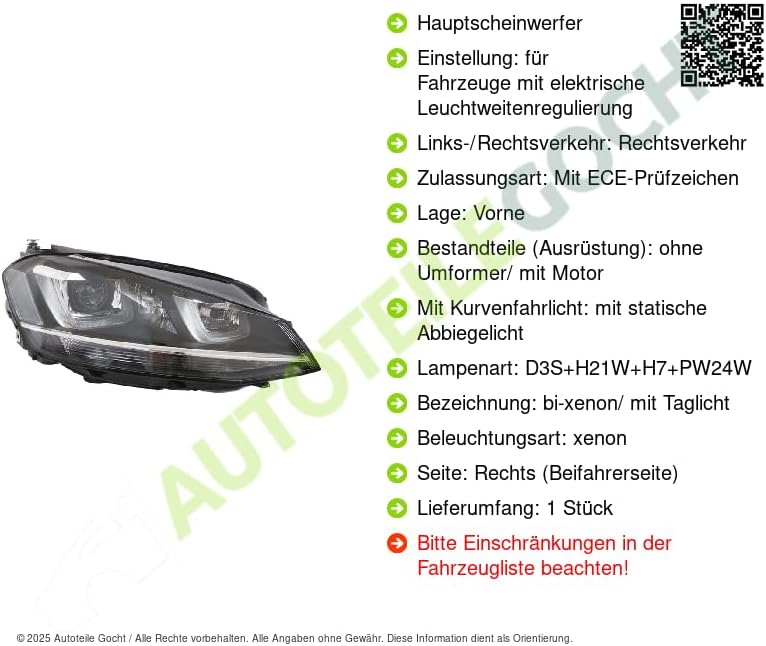 Valeo 044924 Hauptscheinwerfer