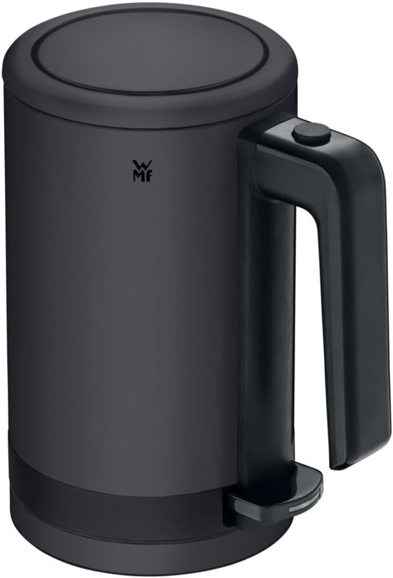 WMF KÜCHENminis Wasserkocher 0,8 Liter, Deep Black Design, 1.800 Watt, Verdecktes Heizelement aus Ed