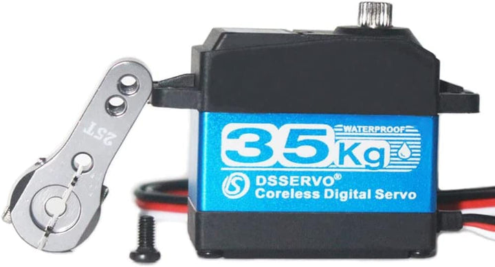 YUNIQUE DEUTSCHLAND Digital Coreless Servomotor DS3235 PRO 7.4V 35KG mit 25T Nocken für Roboter-LKW-