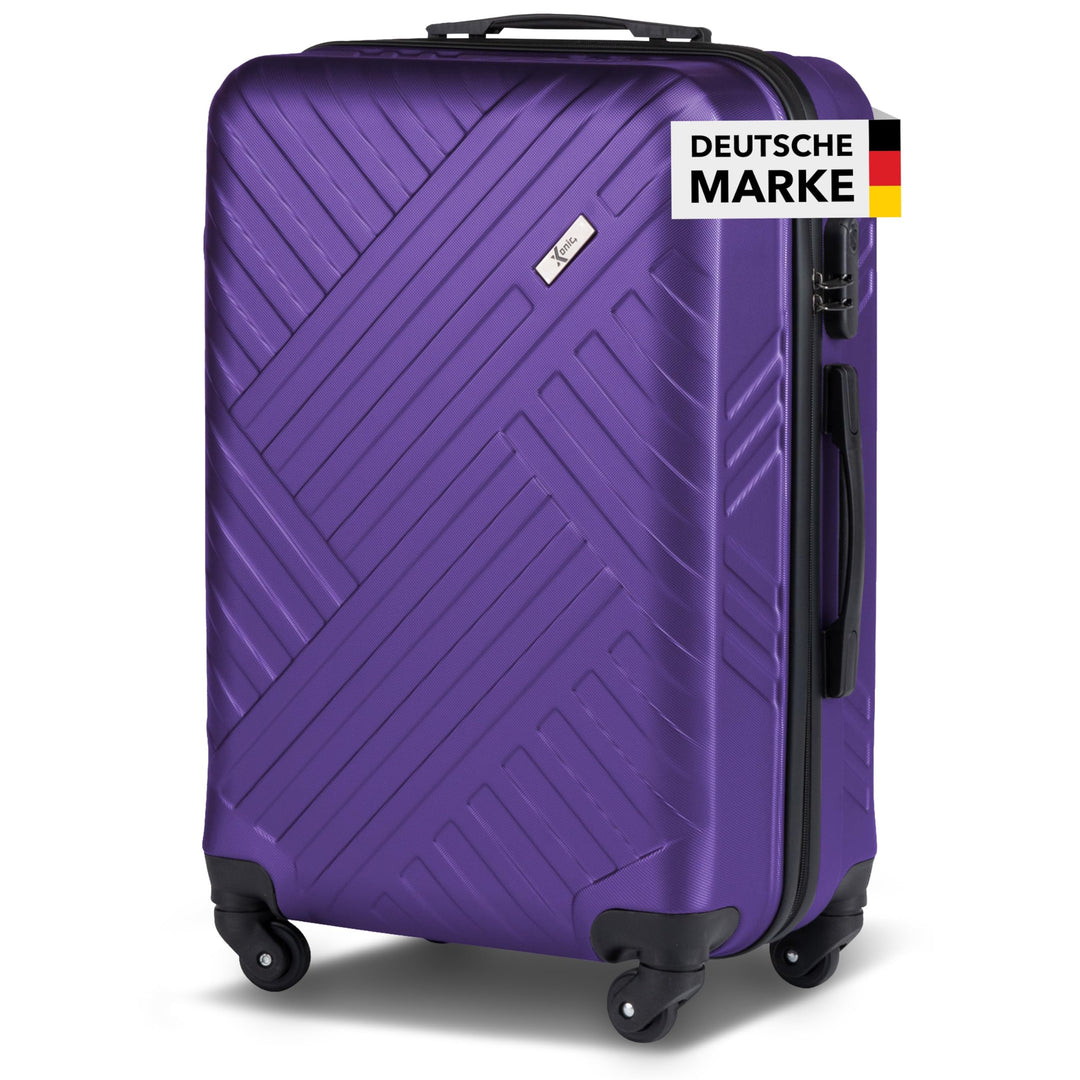 Xonic Design Reisekoffer - ABS Hartschalen Koffer mit 360° Leichtlauf-Rollen - hochwertiger Trolley