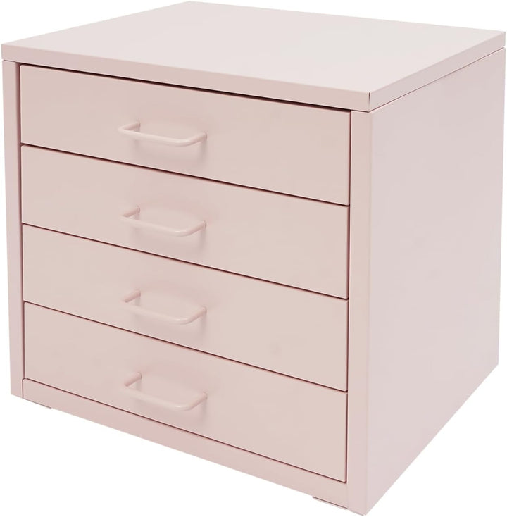 Ablagebox Schubladenboxen A4 Aufbewahrungsboxen Schreibtisch Organizer mit 4 Schubladen Mini Kommode
