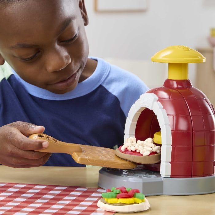 Play-Doh Bunte Pizzeria Spielset, 8 Accessoires &amp; 5 Farben, Kinderspiel-Lebensmittel &amp; Kochspielzeug