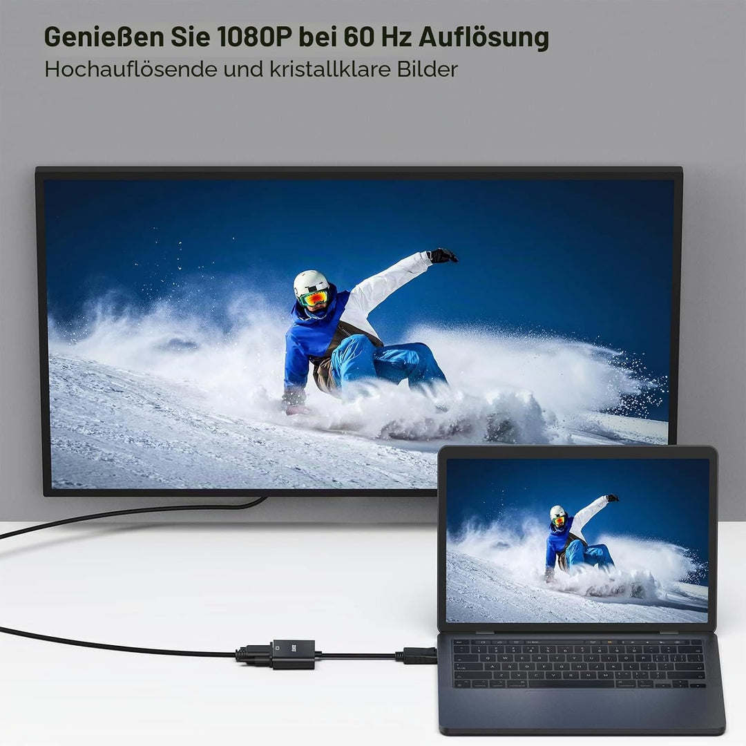 BENFEI DisplayPort auf VGA 10 Stück, Unidirektional DisplayPort DP Computor zu VGA Monitor Adapter 1
