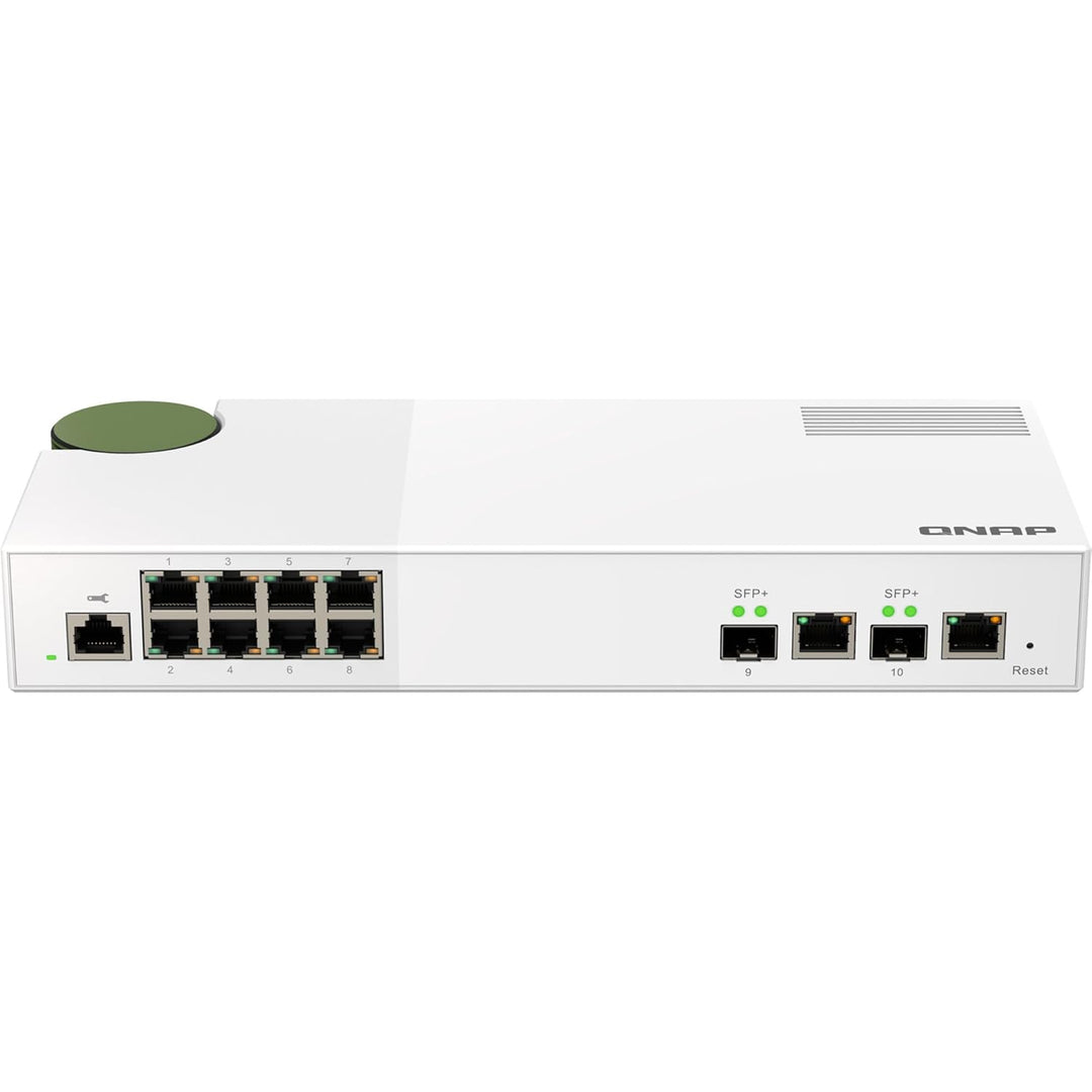 QNAP QSW-M2108-2C - 2 x 10GbE SFP+/RJ45 Combo Ports & 8 x 2.5GbE (RJ45) Ports - Entry-level 10GbE an