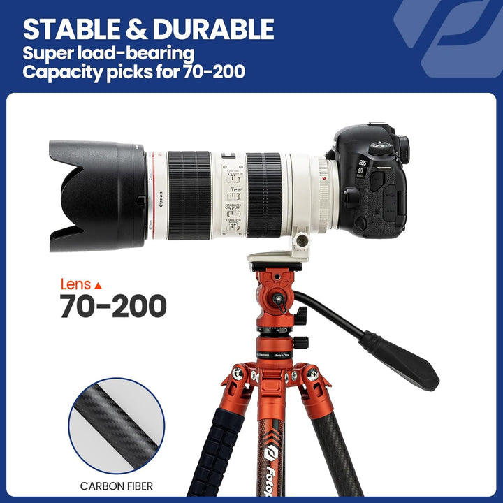 Fotopro X-Aircross 3 Video 151 cm leichtes Reise-Kamera-Stativ mit Fluid-Kopf 1.07 KG ultraleichtes