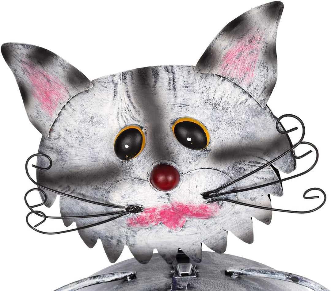 Briefkasten Katze 12A478-2 Handbemalt Metall Zeitungsrohr Wandbriefkasten 74cm Briefkasten-katze-sw,