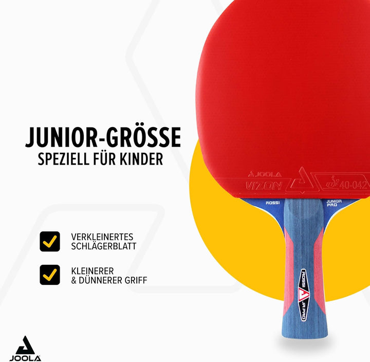 JOOLA Tischtennisschläger Rosskopf Junior Pro ITTF genehmigter Kinder Wettkampf Tischtennis-Schläger