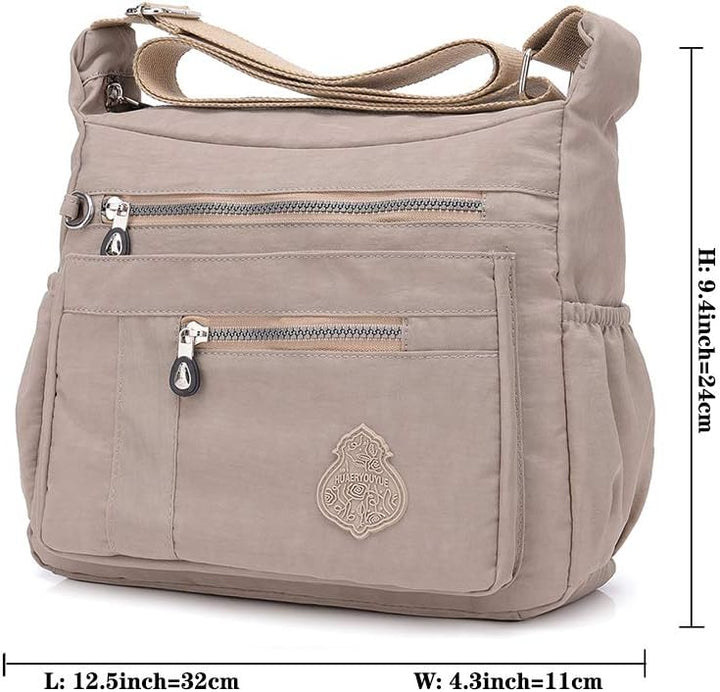 MINTEGRA Umhängetasche für Damen, Nylon, wasserdicht, Schultertasche, Messenger-Tasche, leicht, Pock
