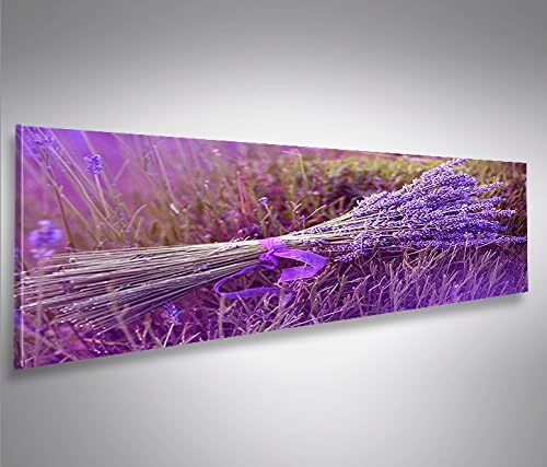 islandburner Bild Bilder auf Leinwand Lavendel Bouquet Panorama XXL Poster Leinwandbild Wandbild Dek