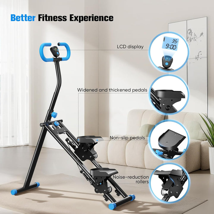 2025 Neuer Home-Fitness-Stepper, tragbarer Cross-Training-Stepper mit LCD-Bildschirm, einstellbare H