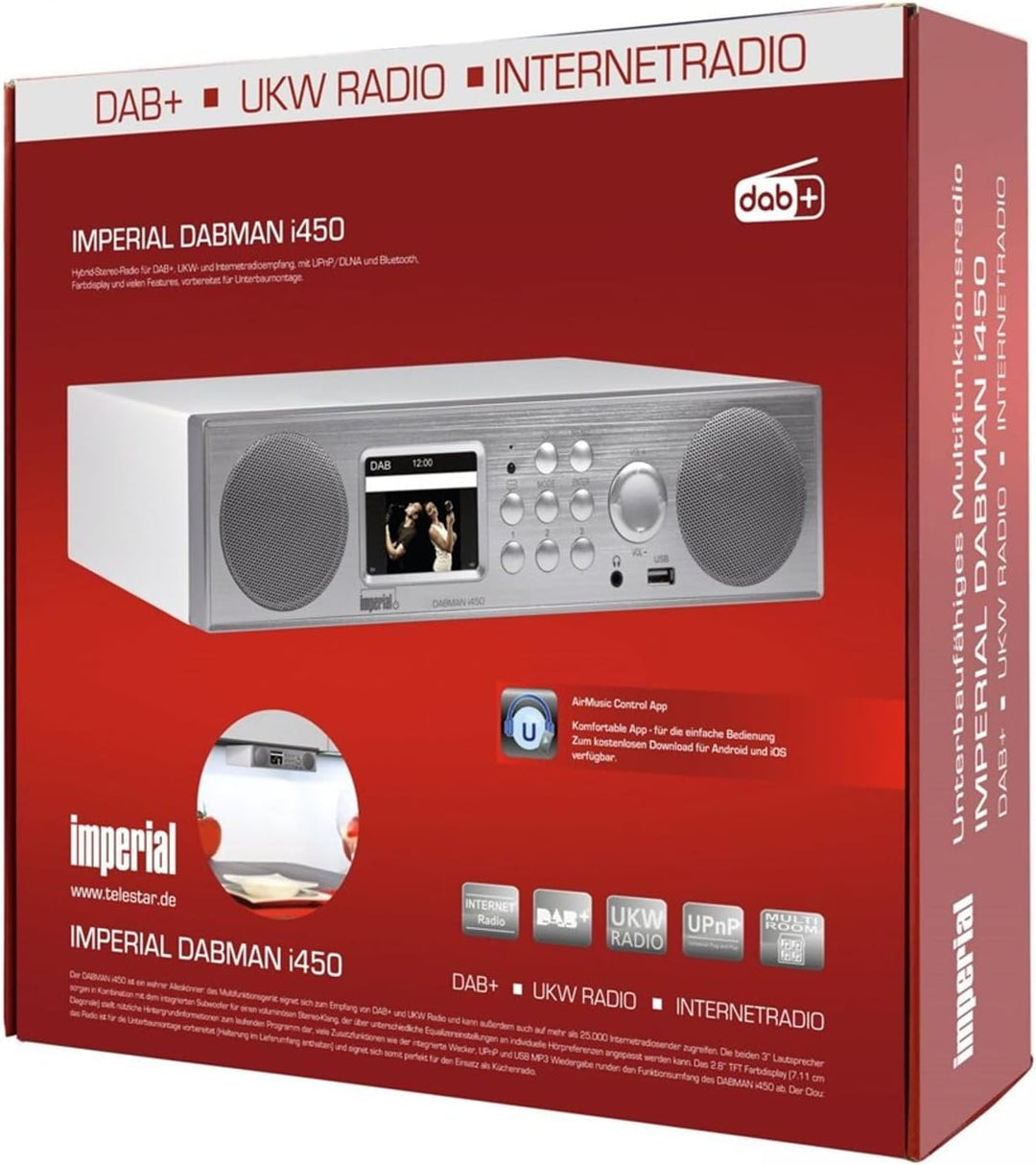 Imperial DABMAN i450 Internetradio/Digitalradio/DAB+ (Bluetooth, Internet/DAB+ / DAB/UKW, WLAN, LAN,
